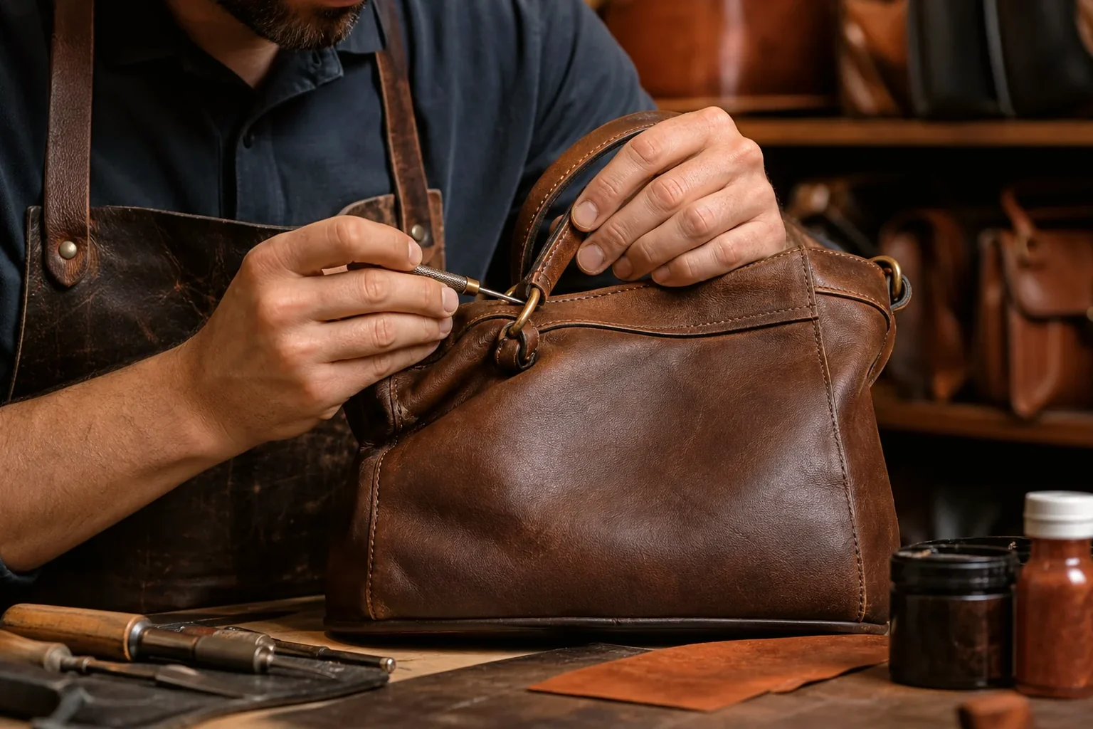 Reforma de bolsas de couro em Caruaru